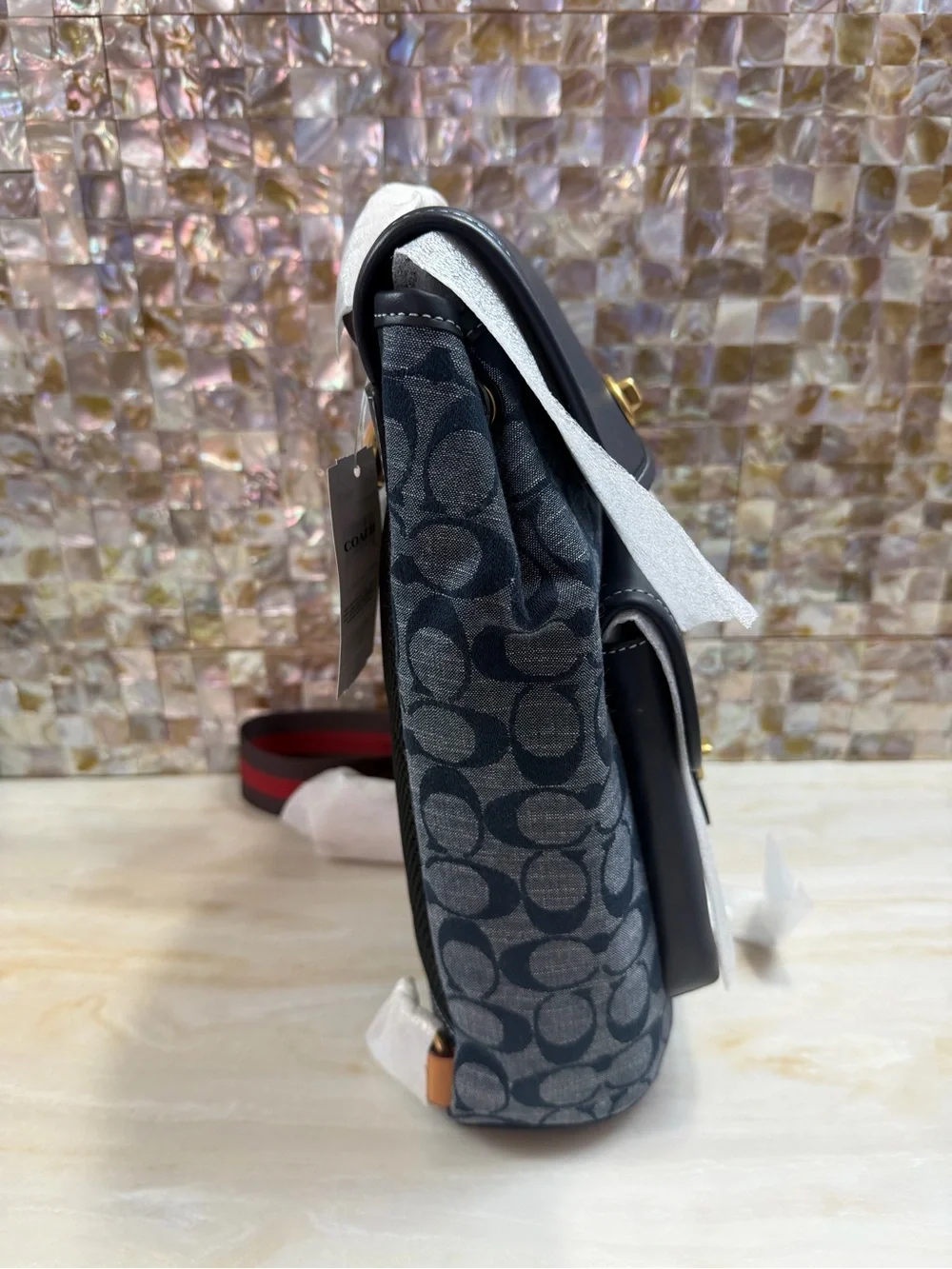Brand-new Coach Heritage Pack in Signature Chambray, style C4031